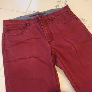 LL Bean Red Chino Trouser Pants
